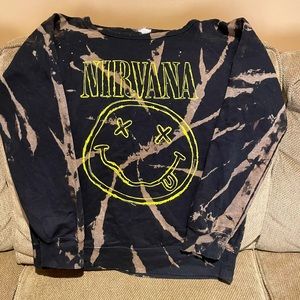 Nirvana tie dyed sweatshirt